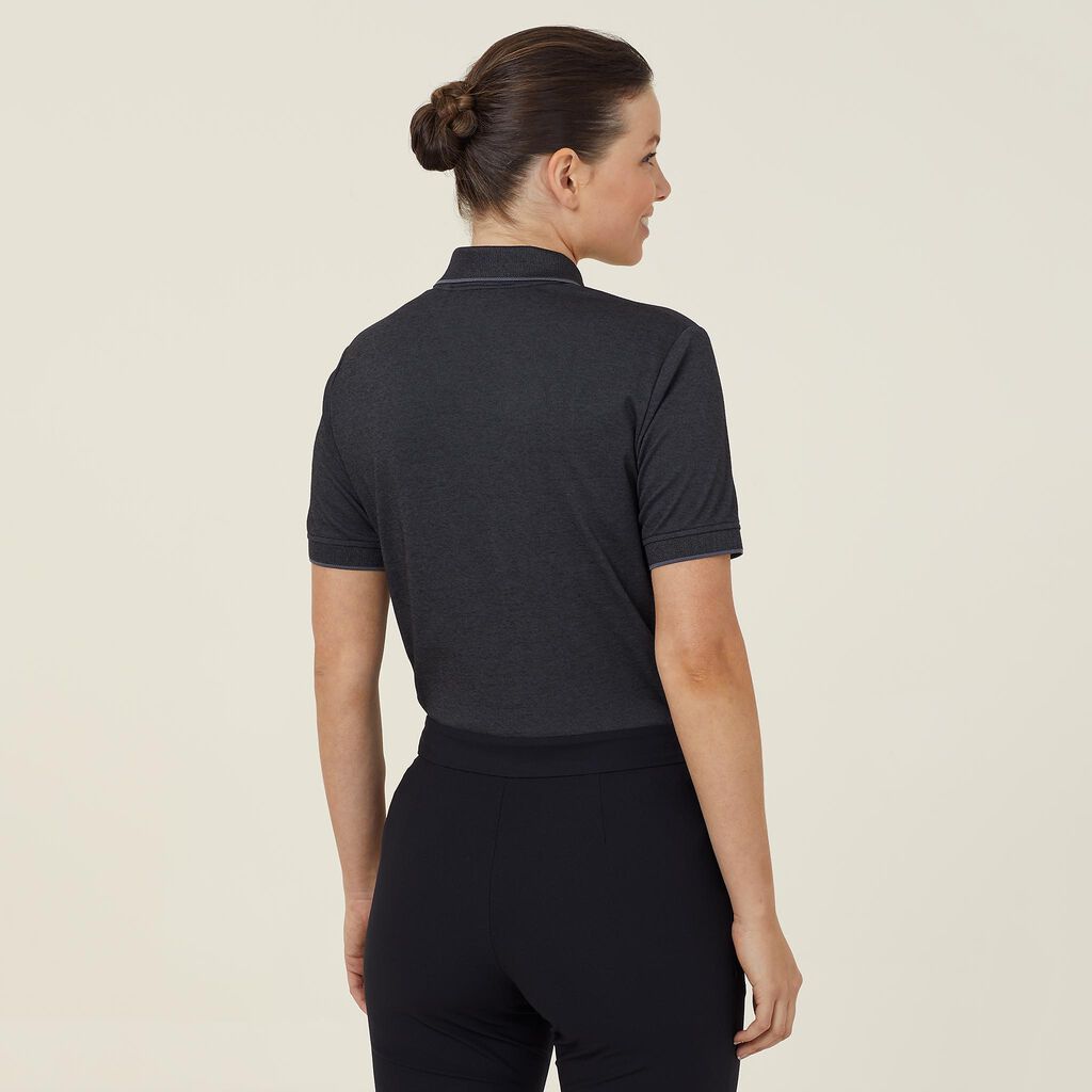 Textured Cotton Poly Short Sleeve Polo